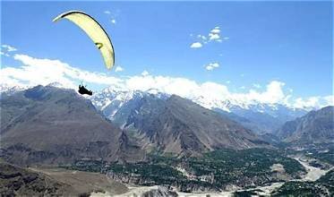 Paragliding in northern Pakistan